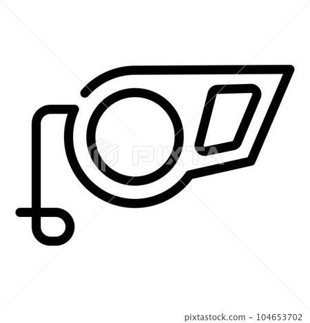 Retractable holder leash icon. Outline retractable holder leash vector icon for web design isolated on white background 104653702