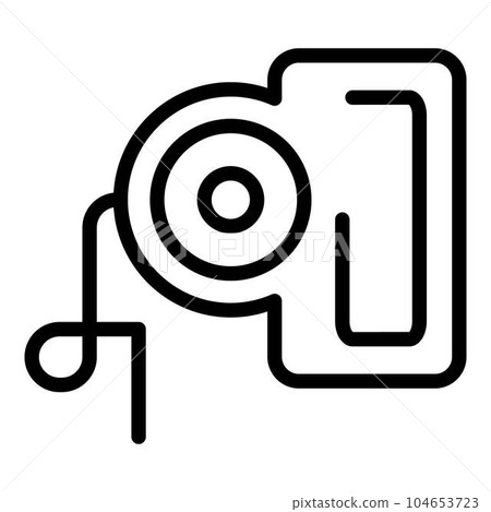 Retractable collar leash icon. Outline retractable collar leash vector icon for web design isolated on white background 104653723