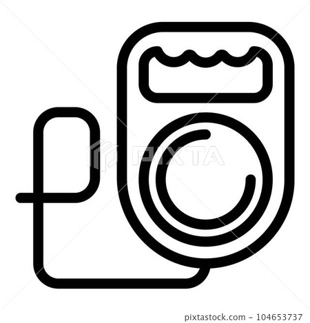 Animal retractable leash icon. Outline animal retractable leash vector icon for web design isolated on white background 104653737