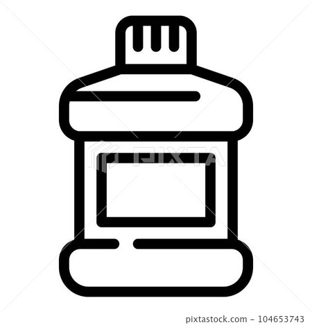 Packaging mouthwash icon. Outline packaging mouthwash vector icon for web design isolated on white background 104653743