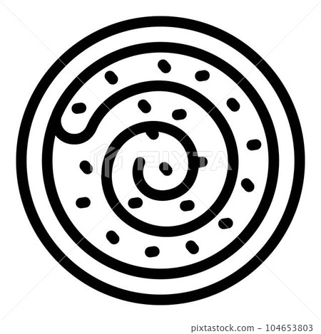 Cinnamon bakery icon. Outline cinnamon bakery vector icon for web design isolated on white background 104653803