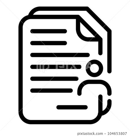 Subscription cv icon. Outline subscription cv vector icon for web design isolated on white background Subscription cv icon. Outline subscription cv vector icon for web design isolated on white background 104653807