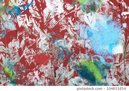 Color rusty abstract painted metal background. Multicolor texture of old plate 104653854