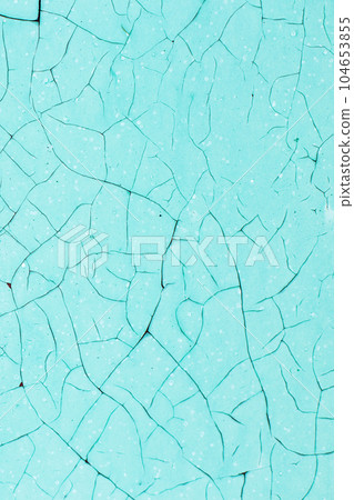 Rusty metal abstract background. Texture of an old blue grunge metal plate with cracked paint. 104653855