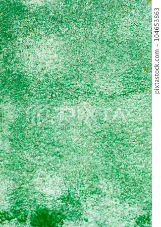 Green abstract painted metal plate texture and background. Texture of old plate with stained paint Green abstract painted metal plate texture and background. Texture of old plate with stained paint 104653863