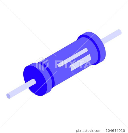 Bipolar capacitor icon. Isometric of bipolar capacitor vector icon for web design isolated on white background 104654010