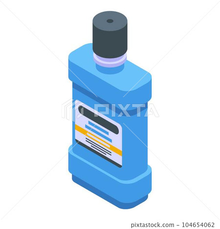 Liquid mouthwash icon. Isometric of liquid mouthwash vector icon for web design isolated on white background Liquid mouthwash icon. Isometric of liquid mouthwash vector icon for web design isolated on white background 104654062