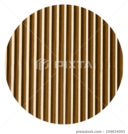 Brown and beige colored corrugated cardboard detail 104654093