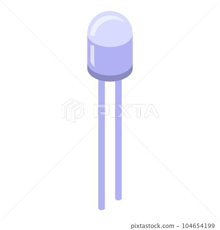 Diode bright icon. Isometric of diode bright vector icon for web design isolated on white background 104654199