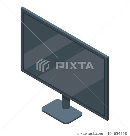 Multimedia screen monitor icon. Isometric of multimedia screen monitor vector icon for web design isolated on white background Multimedia screen monitor icon. Isometric of multimedia screen monitor vector icon for web design isolated on white background 104654238