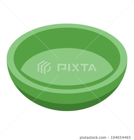 Green plate icon. Isometric of green plate vector icon for web design isolated on white background 104654465