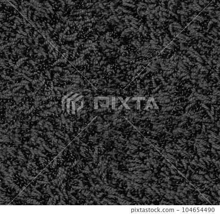 Seamless black and white carpet rug texture background from above 104654490