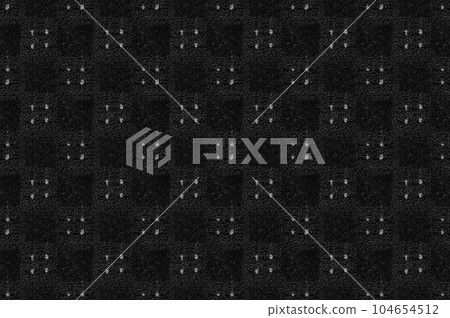 Seamless black and white carpet rug texture background from above 104654512