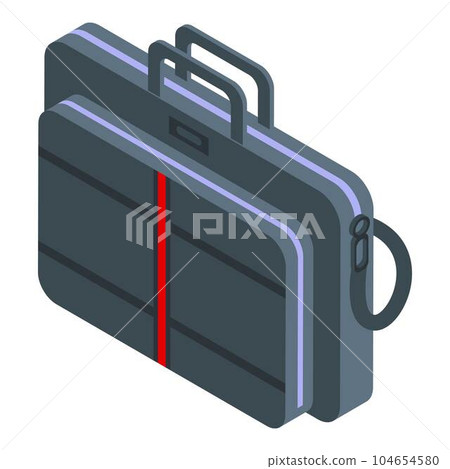 Notebook bag icon. Isometric of notebook bag vector icon for web design isolated on white background 104654580