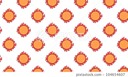 Sun illustration pattern background, wallpaper&hellip; - Stock Illustration