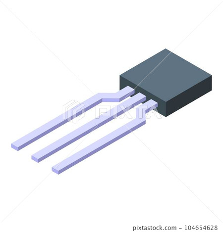 Electronic component icon. Isometric of electronic component vector icon for web design isolated on white background 104654628
