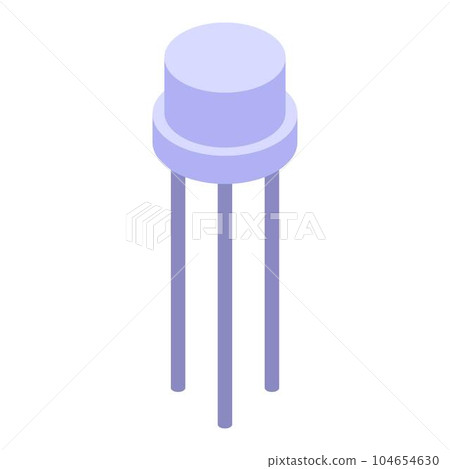 Voltage regulator transistor icon. Isometric of voltage regulator transistor vector icon for web design isolated on white background Voltage regulator transistor icon. Isometric of voltage regulator transistor vector icon for web design isolated on white background 104654630