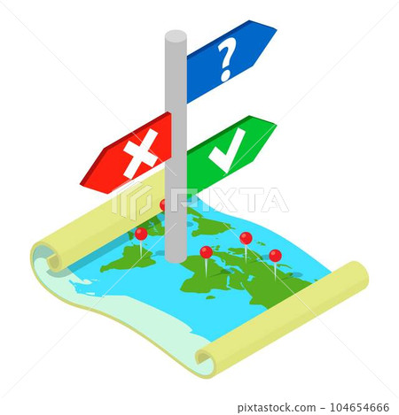 Strategy choice icon. Isometric illustration of strategy choice vector icon for web 104654666
