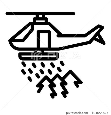 Rescue forest helicopter icon. Outline rescue forest helicopter vector icon for web design isolated on white background Rescue forest helicopter icon. Outline rescue forest helicopter vector icon for web design isolated on white background 104654824