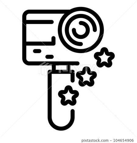 Action camera product review icon. Outline action camera product review vector icon for web design isolated on white background Action camera product review icon. Outline action camera product review vector icon for web design isolated on white background 104654906