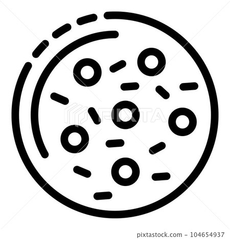 Microscope microorganism icon. Outline microscope microorganism vector icon for web design isolated on white background 104654937