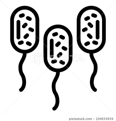 Probiotics microorganism icon. Outline probiotics microorganism vector icon for web design isolated on white background 104654939