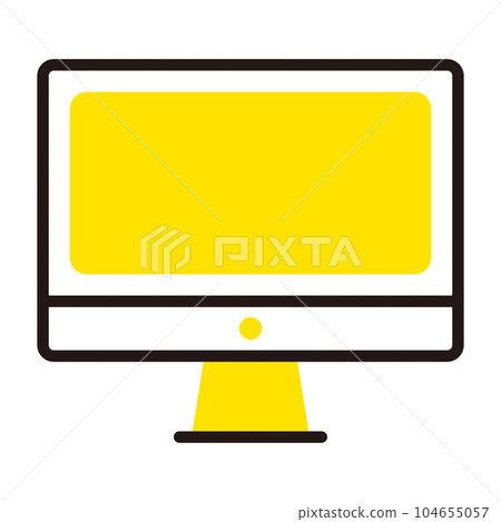 PC/台式機/簡單文具矢量圖標 104655057