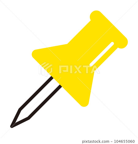 圖釘/圖釘/簡單文具矢量圖標 104655060