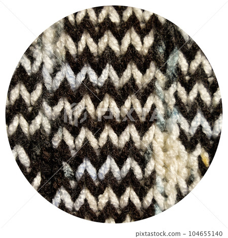 Handmade knitted fabric white brown wool background texture Handmade knitted fabric white brown wool background texture 104655140