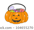 南瓜燈中的糖果 104655270