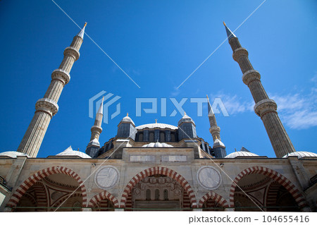 Ottoman style architecture, mosques and minarets details Ottoman style architecture, mosques and minarets details 104655416