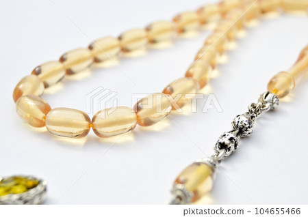 Orange and silver beads sequenced, short rosary, tespih tesbih 104655466