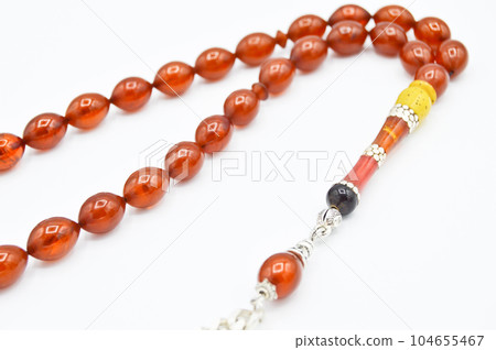 Orange and silver beads sequenced, short rosary, tespih tesbih Orange and silver beads sequenced, short rosary, tespih tesbih 104655467