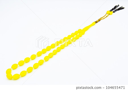 Yellow and gold beads sequenced, short rosary, tespih tesbih Yellow and gold beads sequenced, short rosary, tespih tesbih 104655471