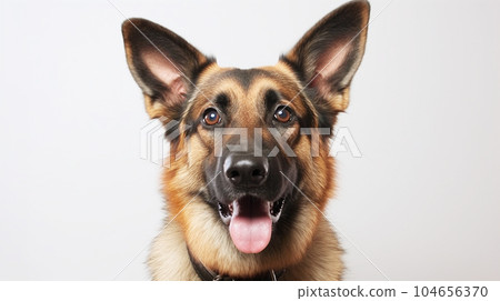 德國牧羊犬白色背景 104656370