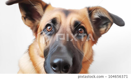 German shepherd white background 104656371