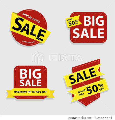 Big Sale tag, banner promotion discount, special offer ribbon Big Sale tag, banner promotion discount, special offer ribbon 104656571
