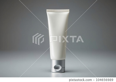 Mock-up tube of white cream insulated 104656989