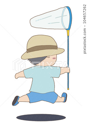 跑與驅蟲劑的男孩 104657262
