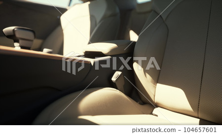 Black luxury modern car Interior Black luxury modern car Interior 104657601