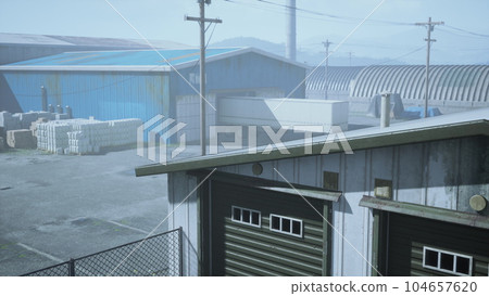 big industrial district on the outskirts of the city 104657620