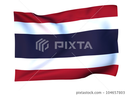 Thailand flag waving in the wind 104657803