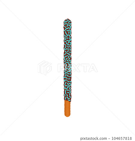 Frosted chocolate chip cookie stick in sprinkles Frosted chocolate chip cookie stick in sprinkles 104657818