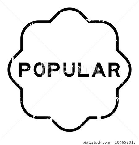 Grunge black popular word rubber seal stamp on white ckground Grunge black popular word rubber seal stamp on white ckground 104658013