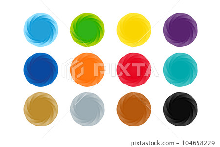 Circular abstract illustration material, gradient, vector 104658229