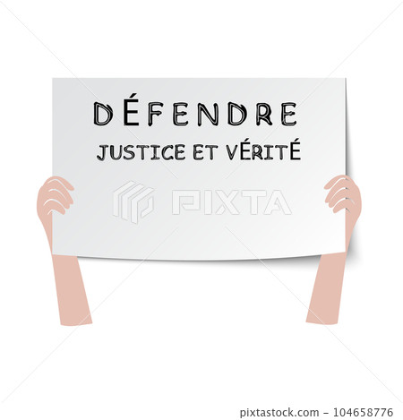 Hand hold placard protest announcement board Hand hold placard protest announcement board 104658776