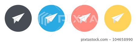 Paper plane icon collection vector illustration isolated on white Paper plane icon collection vector illustration isolated on white 104658990