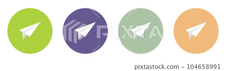 Paper plane icon collection vector illustration isolated on white Paper plane icon collection vector illustration isolated on white 104658991