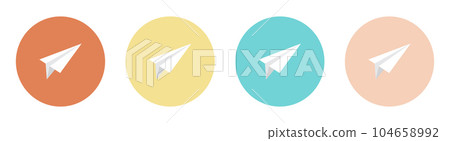Paper plane icon collection vector illustration isolated on white Paper plane icon collection vector illustration isolated on white 104658992