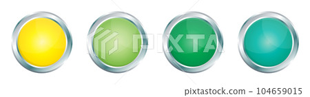 Button with metallic border in realistic style vector illustration Button with metallic border in realistic style vector illustration 104659015